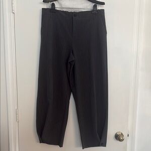 Women Gray Pinstripe Pants